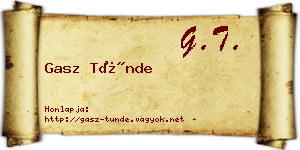 Gasz Tünde névjegykártya