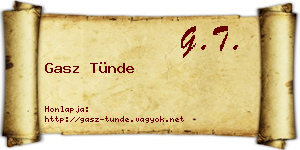 Gasz Tünde névjegykártya