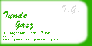 tunde gasz business card